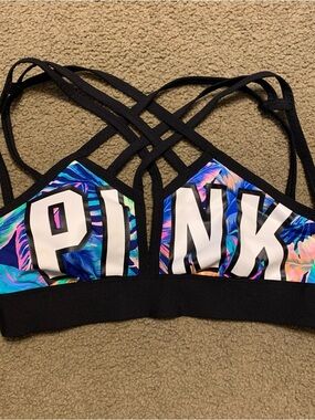 Victoria's Secret PINK Women’s M Tropical  Ultimate Strappy Lined Bra Swim Top